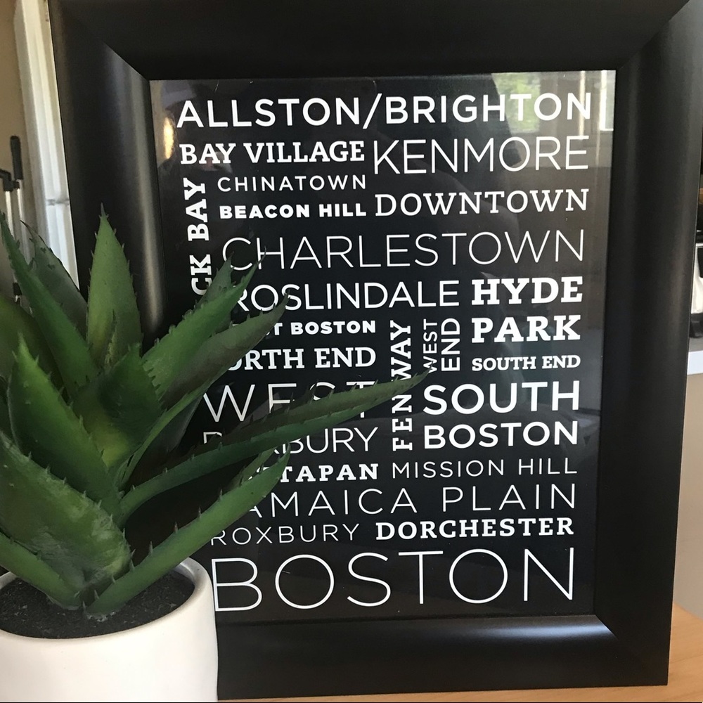 Boston Neighborhoods Typography Print